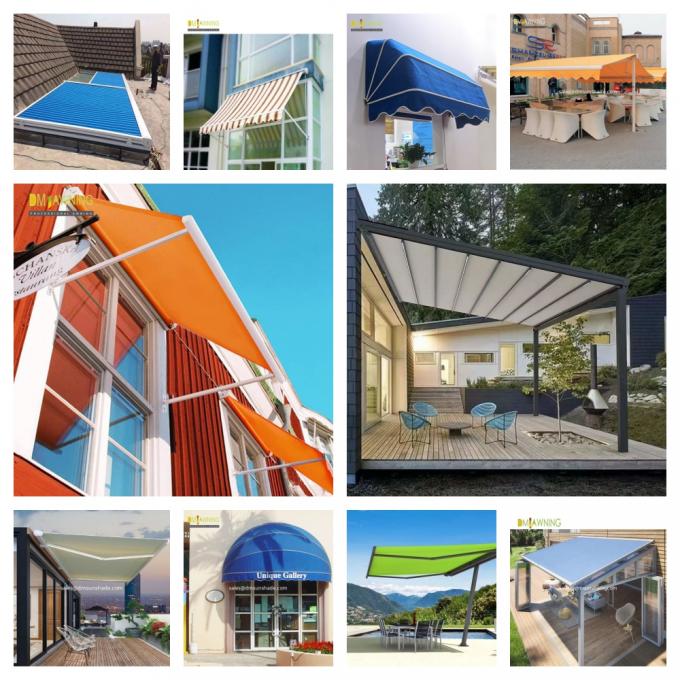 custom printed café fabric awnings logo