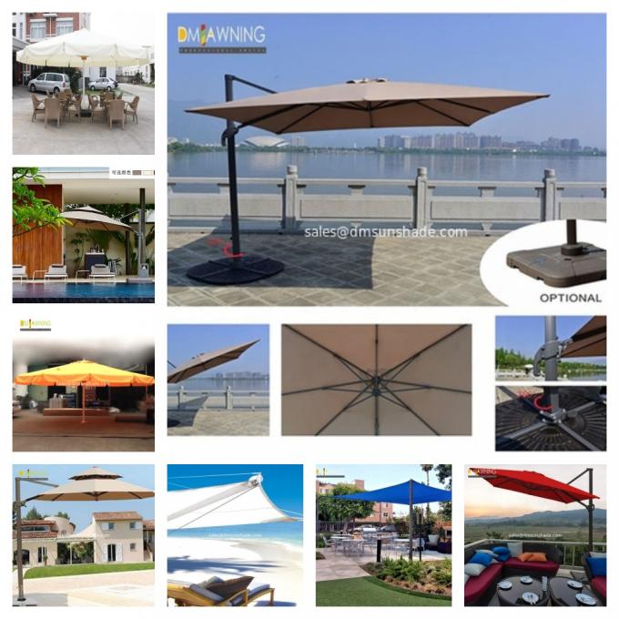 double-vented design coffee shop sunshade umbrella for beachfront cafés