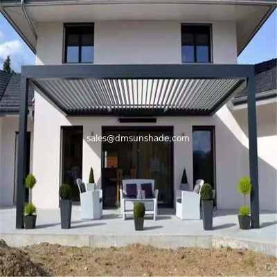 Roof Sunshade Systems Retractalbe Aluminum Blade  Motorized Pergola