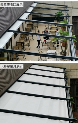 Outdoor sun shade electric awning retractable roof