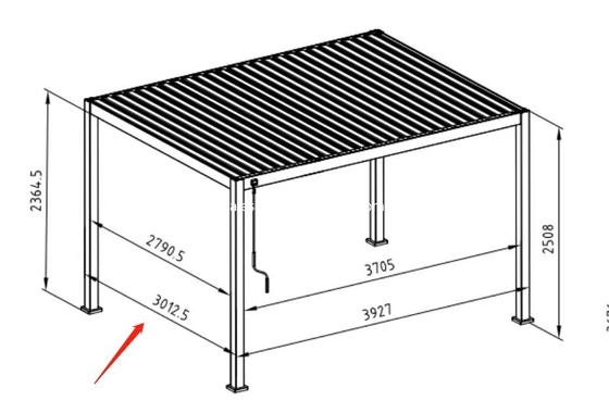 4x3m Manual/electric Alu.Louvred Pergola