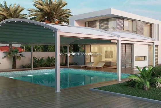 Aluminum Retractable PVC Pergola Canopy,retractable Roof Awning Pergola Hotels