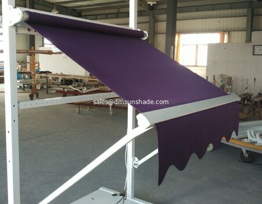 Aluminium Retractable Window Awnings Polyester Acrylic Drop Arm Awnings