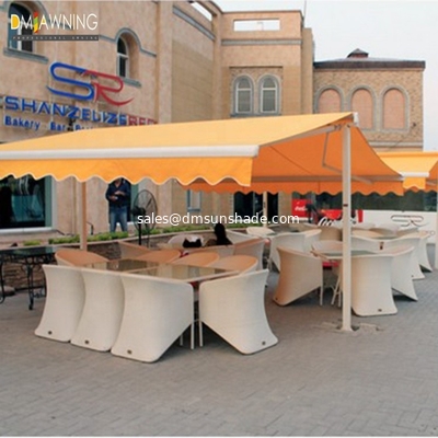 Free Stand Double Side Waterproof Retractable Awning Hand Control Outdoor Retractable Awnings