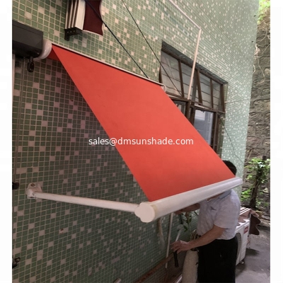 Aluminium Retractable Window Awnings Polyester Acrylic Drop Arm Awnings