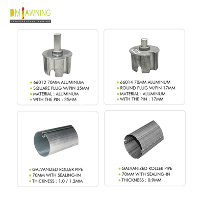 Customized Awning Roller Blind Kits Tube Plug Aluminum Awning Tube Plug
